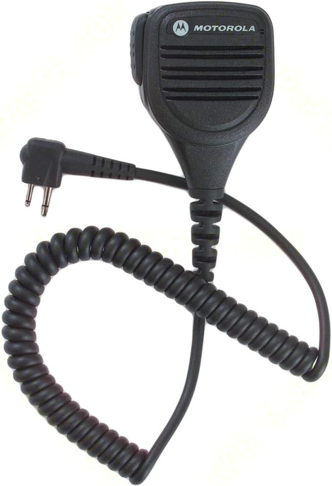 Motorola Original OEM PMMN4013 PMMN4013A Remote Speaker Microphone with 3.5mm Audio Jack, Coiled Cord & Swivel Clip, Intrinsically Safe