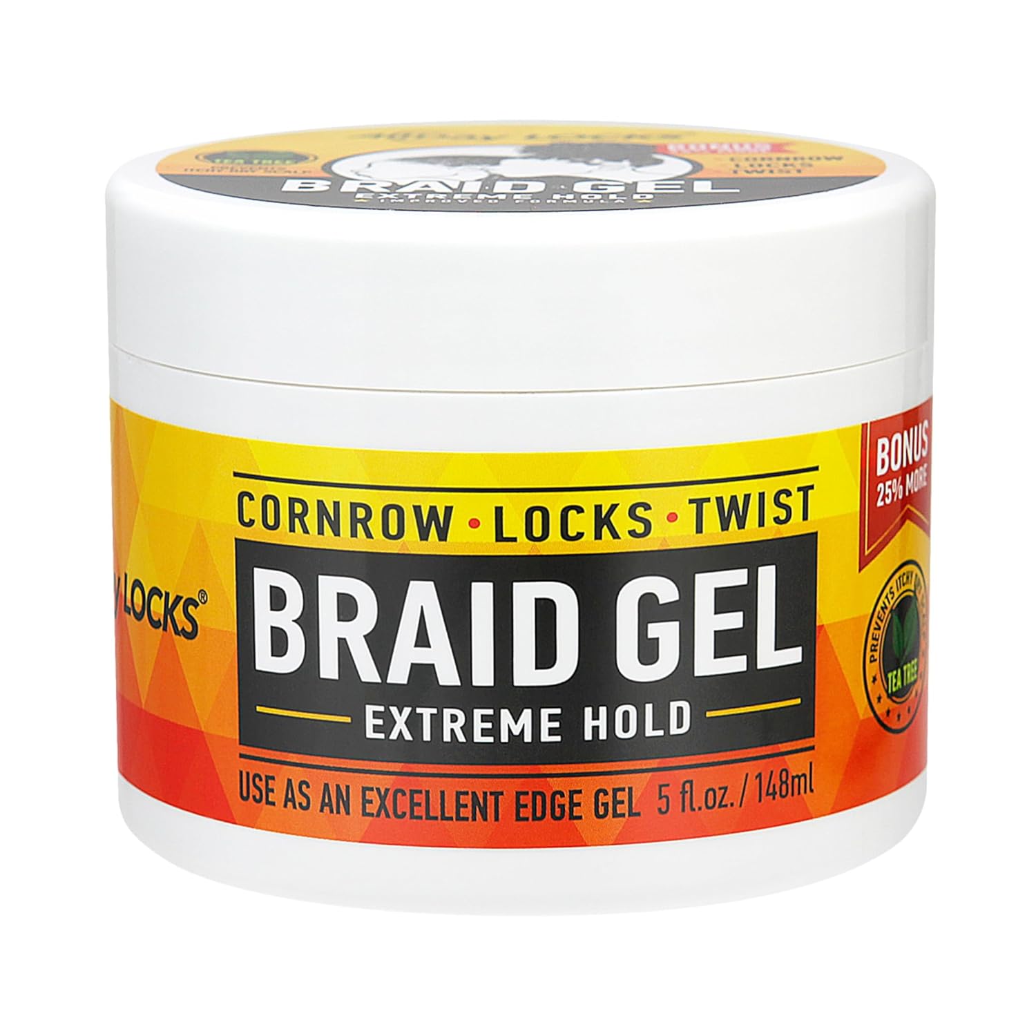 AllDay Locks Braid Gel Extreme Hold - Braiding Gel for Cornrows, Locks, & Twisting, Moisturizing Edge Control for Women and Men, Natural Formula for Extreme Hold - 5 oz